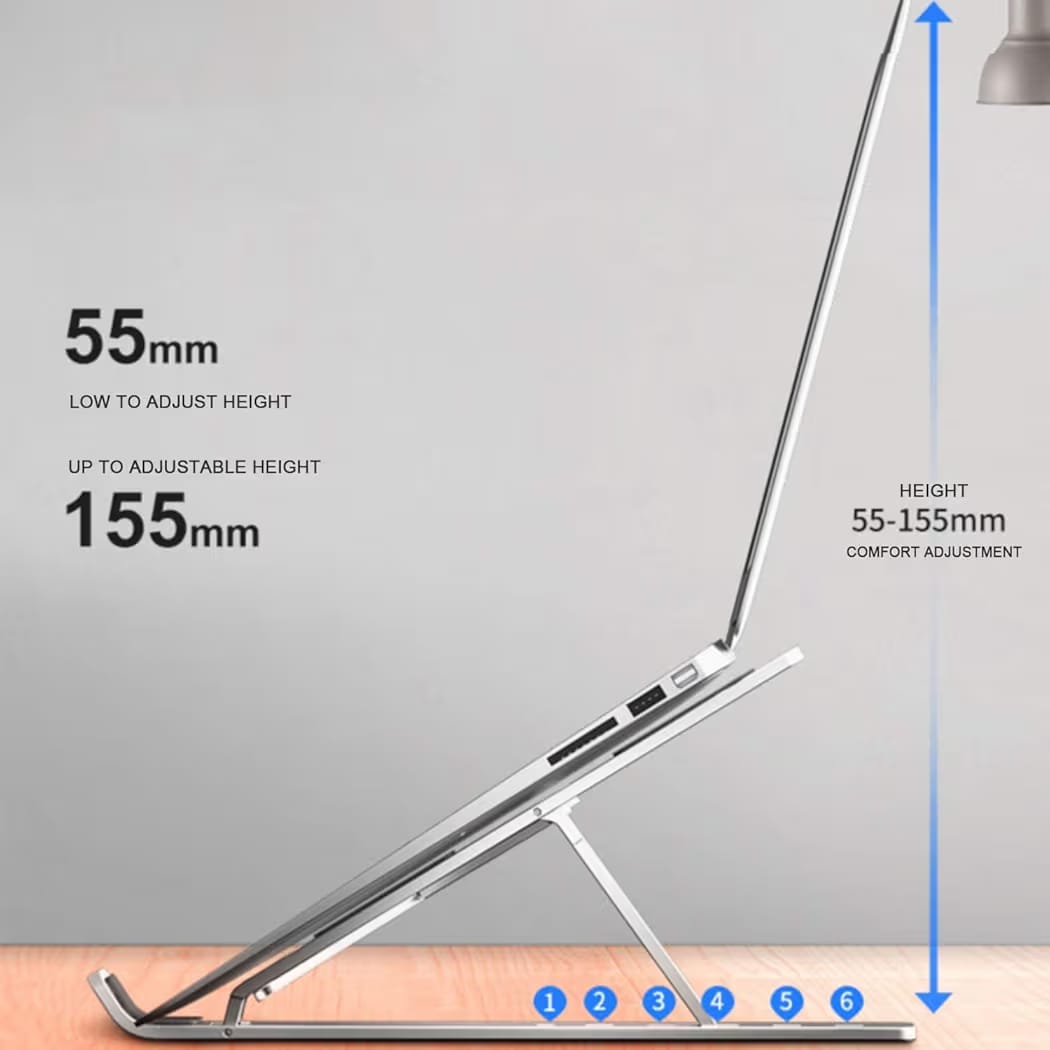 💻✨ FlexLift Pro Laptop Stand – Adjustable & Foldable Aluminum Stand